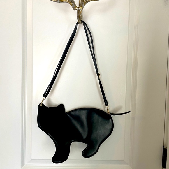 Black Cat Leather Purse - Picture 1 of 6